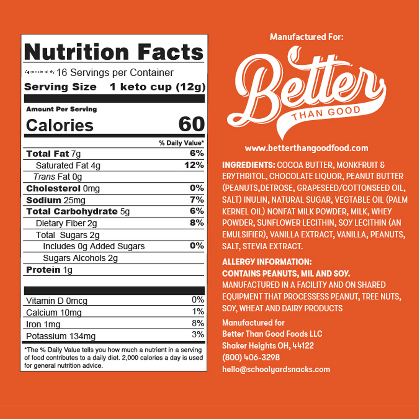 Low Carb Peanut Butter Cups 6oz (1 Pack)