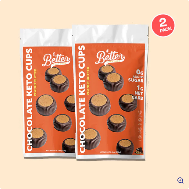 Low Carb Chocolate Peanut Butter Cups 6oz (2pack)