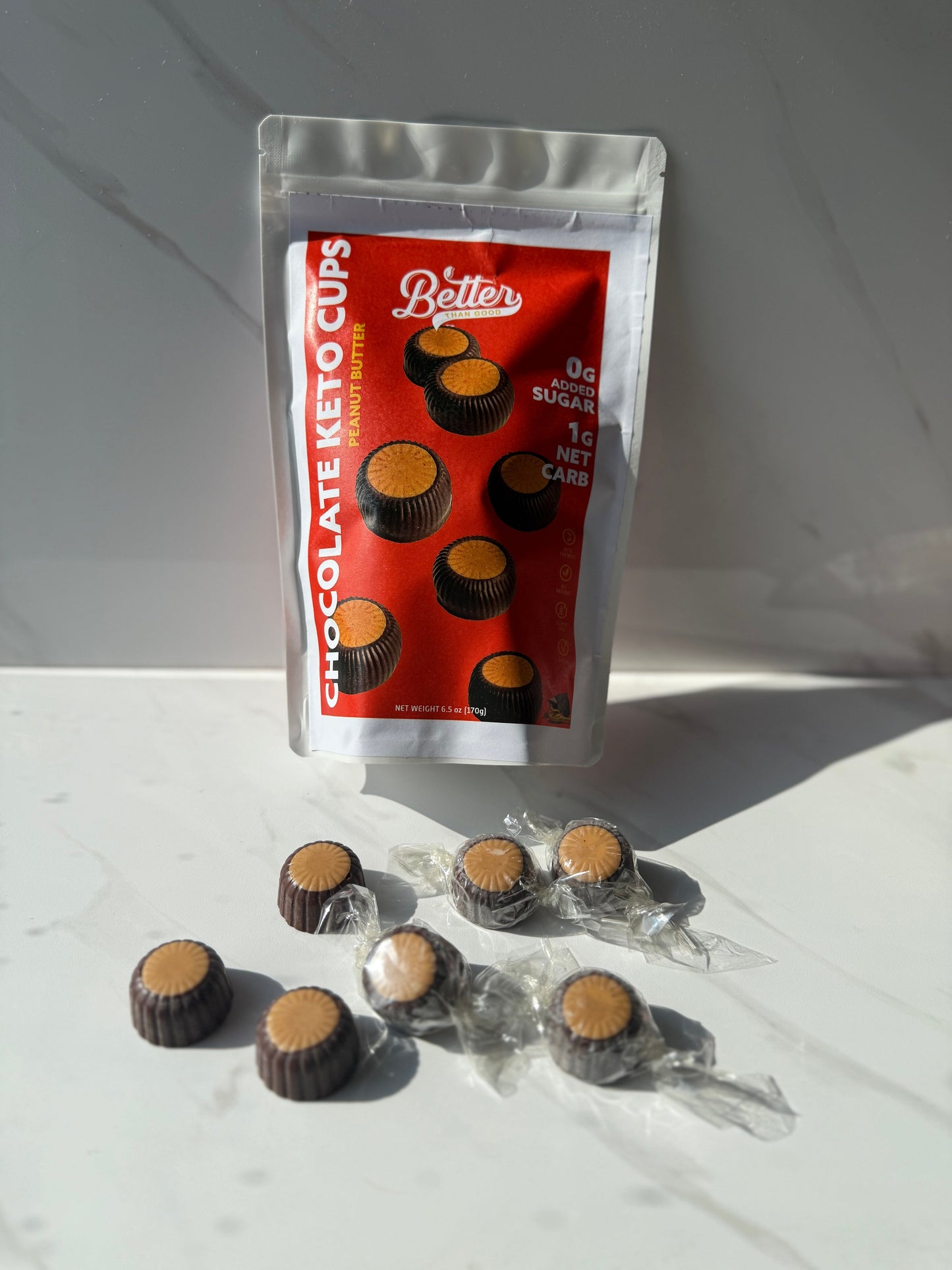 Keto Chocolate Peanut Butter Cups (Buckeyes) - 2pk