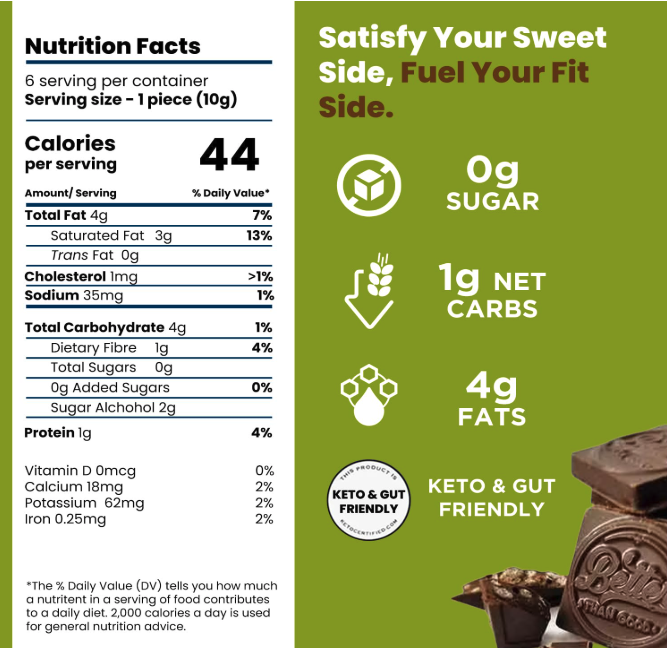 Keto Chocolate Bark Bites 3oz (2pk)