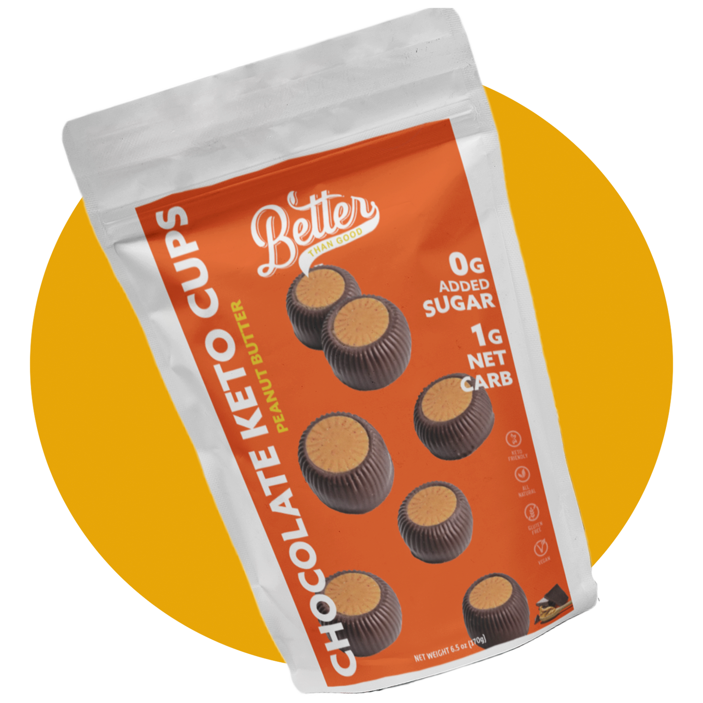 Low Carb Peanut Butter Cups 6oz (1 Pack)