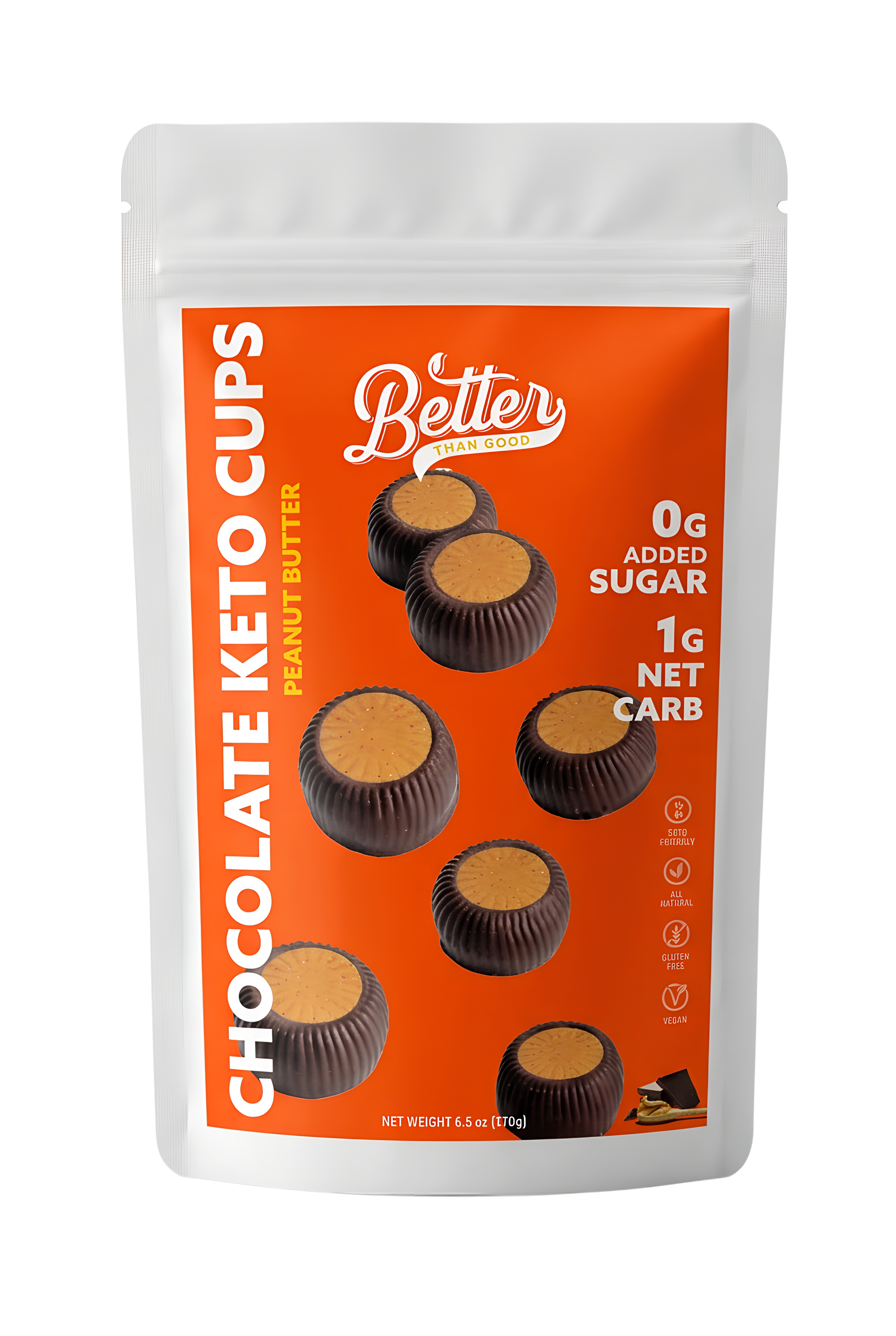 Keto Chocolate Peanut Butter Cups 6oz (2 Pack)
