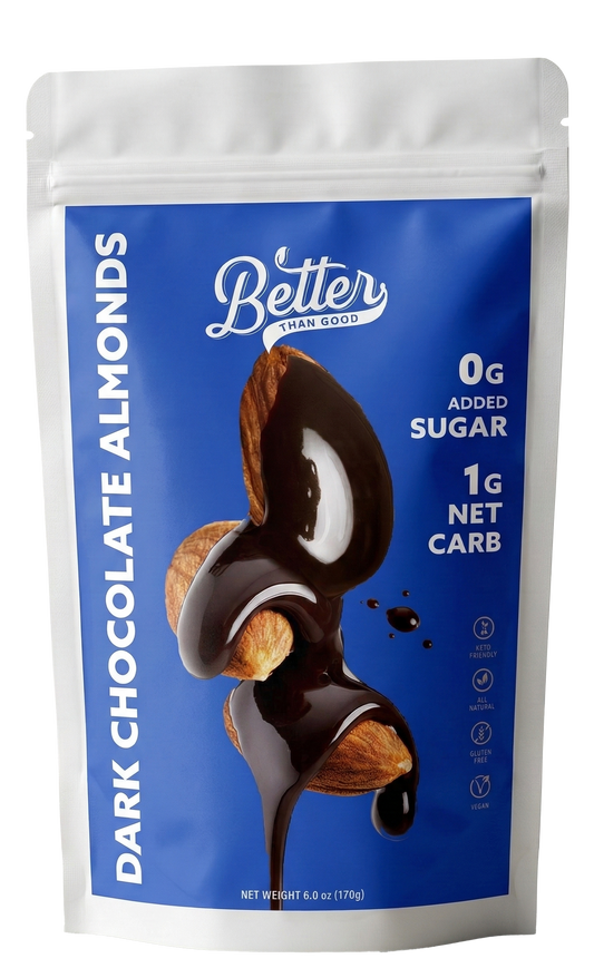 Keto Dark Chocolate Almonds 6.0 oz ( 2 Packs )