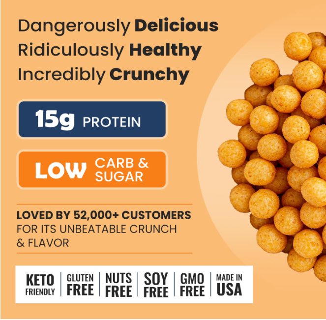 Baked Cheddar Protein Crisps