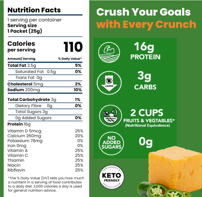 Jalapeno Cheddar Protein Crisps