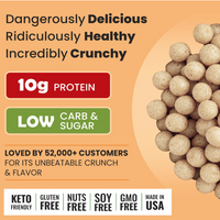 Cinnamon Roll Coated Protein Crisps