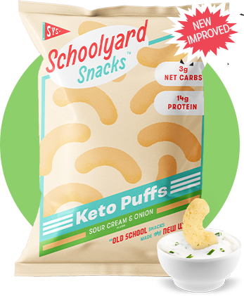 Schoolyard Snacks Sour Cream & Onion Puffs 12pk (26g)